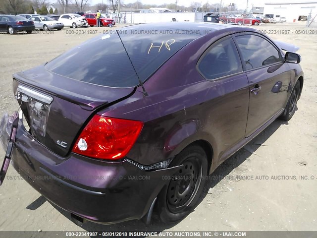 JTKDE167550051796 - 2005 TOYOTA SCION TC 紫色 照片 4