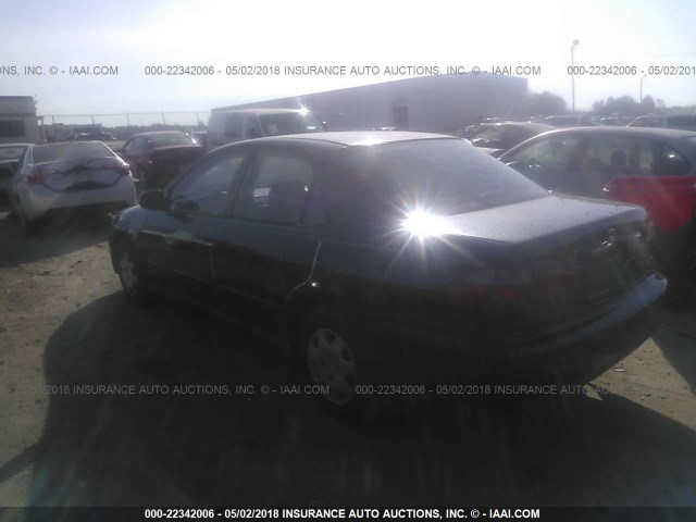 1HGCF8648WA089471 - 1998 HONDA ACCORD DX BLACK photo 3