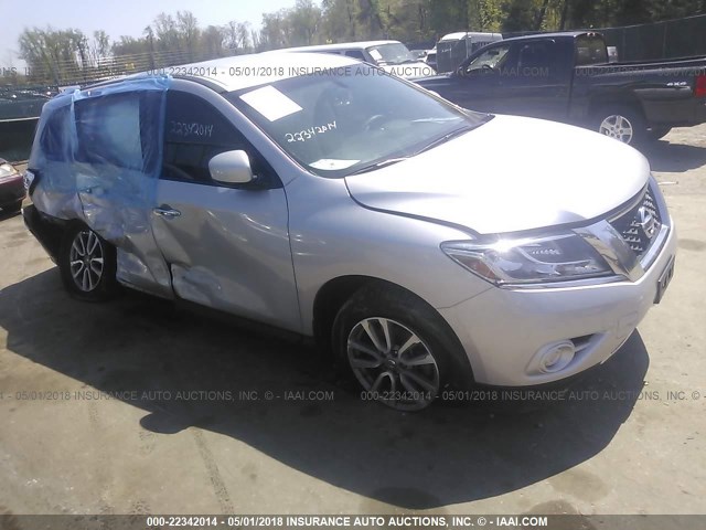 5N1AR2MM8EC731697 - 2014 NISSAN PATHFINDER S/SV/SL/PLATINUM 银色 照片 1