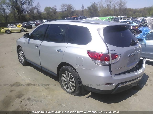 5N1AR2MM8EC731697 - 2014 NISSAN PATHFINDER S/SV/SL/PLATINUM 银色 照片 3