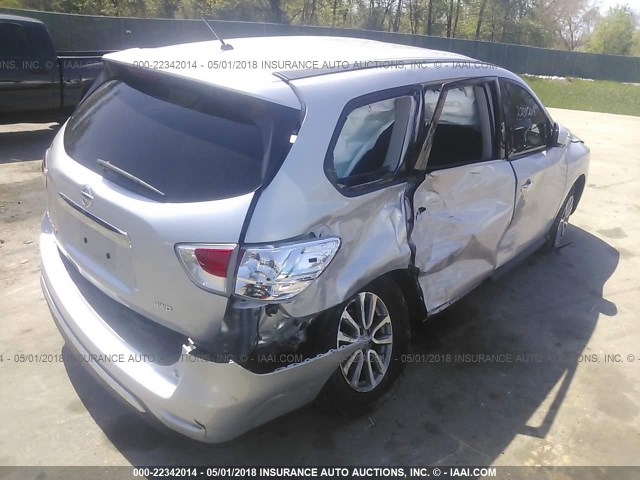 5N1AR2MM8EC731697 - 2014 NISSAN PATHFINDER S/SV/SL/PLATINUM 银色 照片 4