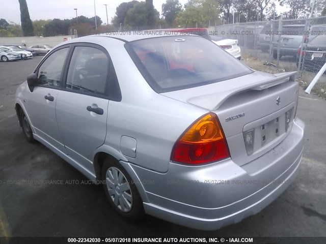 JS2RA62S155252524 - 2005 SUZUKI AERIO S/LX SILVER photo 3