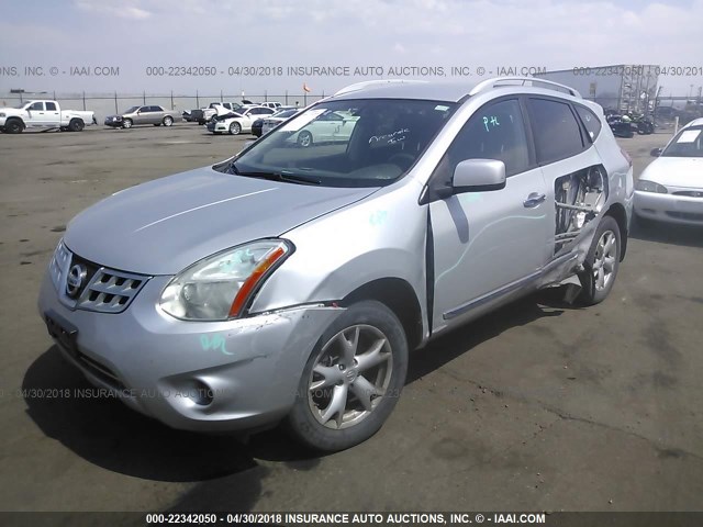 JN8AS5MV6BW671310 - 2011 NISSAN ROGUE S/SV/KROM SILVER photo 2