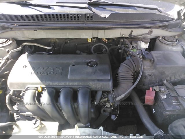 2T1KR32E93C153544 - 2003 TOYOTA COROLLA MATRIX XR SILVER photo 10