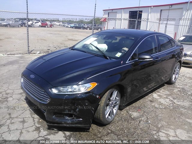 3FA6P0K97DR259064 - 2013 FORD FUSION TITANIUM BLACK photo 2