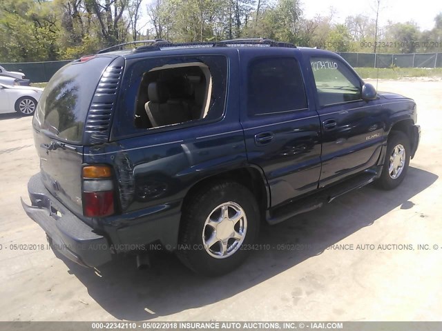 1GKEK63U25J129283 - 2005 GMC YUKON DENALI GREEN photo 4