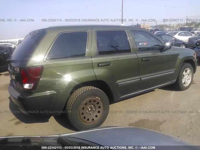 1J8GR48K27C675206 - 2007 JEEP GRAND CHEROKEE LAREDO/COLUMBIA/FREEDOM GREEN photo 4