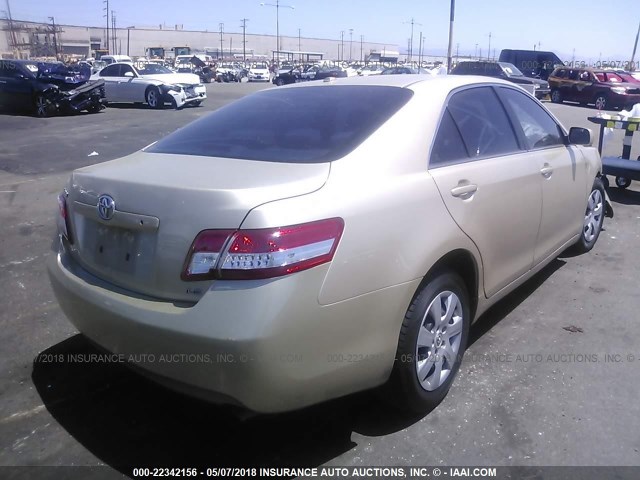 4T4BF3EK4BR091564 - 2011 TOYOTA CAMRY SE/LE/XLE GOLD photo 4
