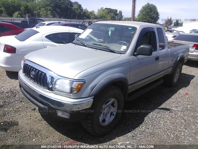 5TEWN72N21Z822054 - 2001 TOYOTA TACOMA XTRACAB GRAY photo 2