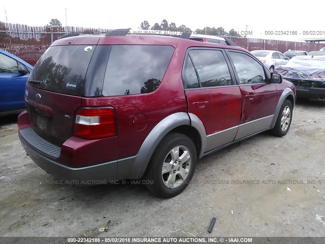 1FMZK021X7GA09180 - 2007 FORD FREESTYLE SEL MAROON photo 4