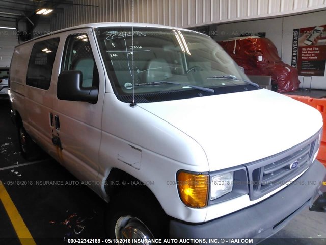 1FTNE24W75HA49772 - 2005 FORD ECONOLINE E250 VAN WHITE photo 1