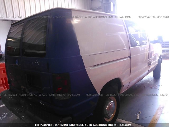 1FTNE24W75HA49772 - 2005 FORD ECONOLINE E250 VAN WHITE photo 4