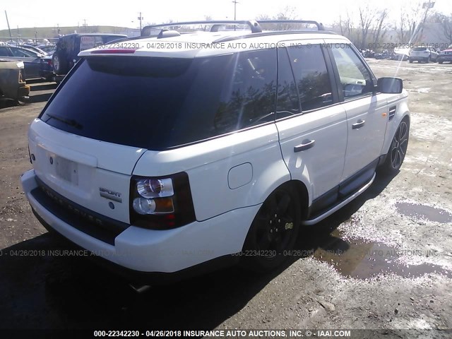 SALSH23446A977665 - 2006 LAND ROVER RANGE ROVER SPORT SUPERCHARGED WHITE photo 4