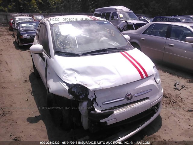 3C3CFFAR8ET242366 - 2014 FIAT 500 POP WHITE photo 1