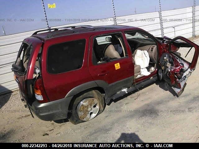 4F2CU09171KM58525 - 2001 MAZDA TRIBUTE LX/ES RED photo 4