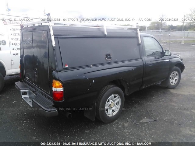 5TENL42N93Z220237 - 2003 TOYOTA TACOMA BLACK photo 4