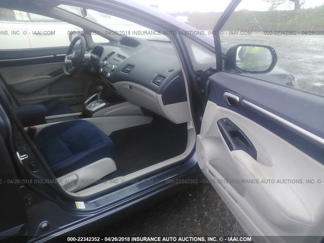 JHMFA36268S029745 - 2008 HONDA CIVIC HYBRID BLUE photo 5