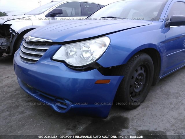 1C3LC46K17N668654 - 2007 CHRYSLER SEBRING BLUE photo 6