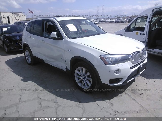 5UXWX9C58H0T00882 - 2017 BMW X3 XDRIVE28I WHITE photo 1