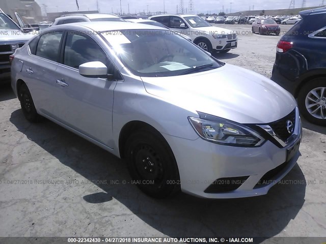 3N1AB7AP2HY331430 - 2017 NISSAN SENTRA S/SV/SR/SL SILVER photo 1