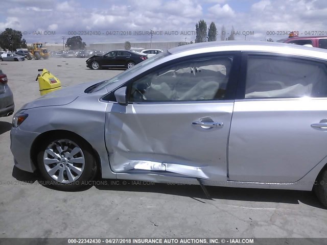 3N1AB7AP2HY331430 - 2017 NISSAN SENTRA S/SV/SR/SL SILVER photo 6