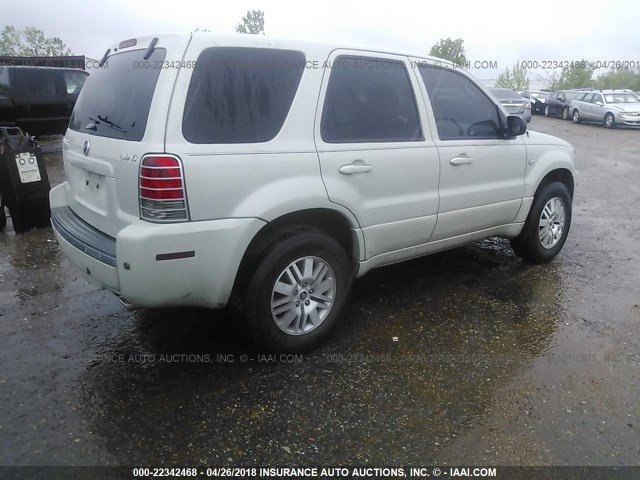4M2CU97197KJ19260 - 2007 MERCURY MARINER PREMIER CREAM photo 4