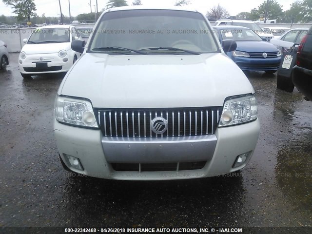4M2CU97197KJ19260 - 2007 MERCURY MARINER PREMIER CREAM photo 6