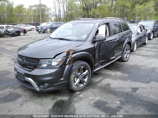 3C4PDCGG2HT550712 - 2017 DODGE JOURNEY CROSSROAD BLACK photo 2