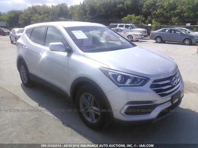 5XYZT3LB6JG568973 - 2018 HYUNDAI SANTA FE SPORT  SILVER photo 1