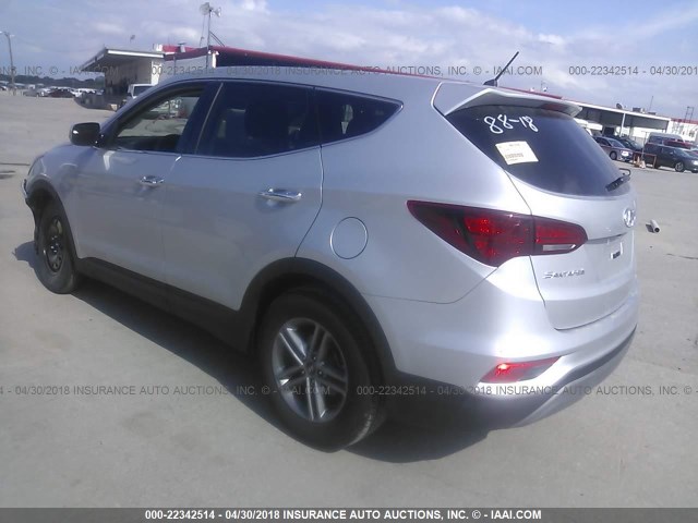 5XYZT3LB6JG568973 - 2018 HYUNDAI SANTA FE SPORT  SILVER photo 3