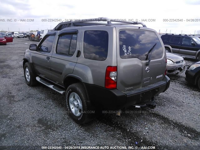 5N1ED28T23C685430 - 2003 NISSAN XTERRA XE/SE BEIGE photo 3