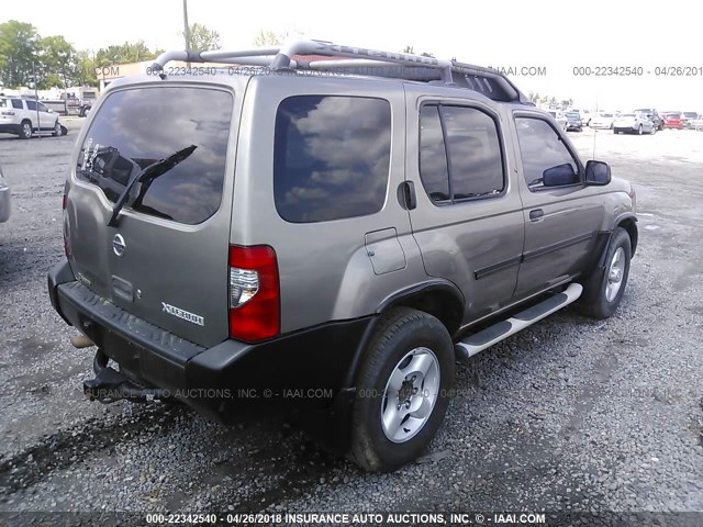 5N1ED28T23C685430 - 2003 NISSAN XTERRA XE/SE BEIGE photo 4