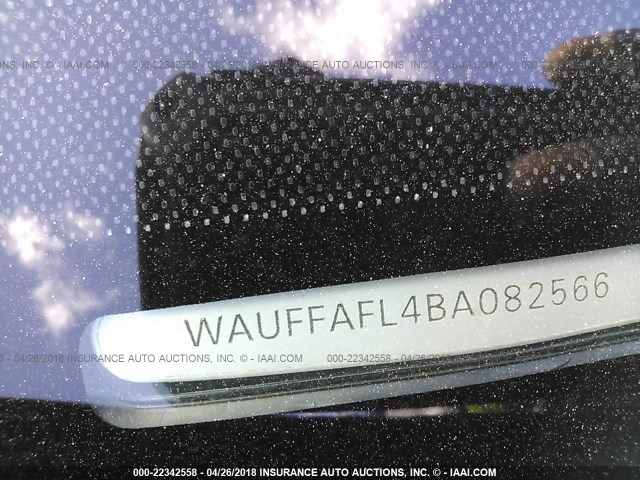 WAUFFAFL4BA082566 - 2011 AUDI A4 PREMIUM PLUS BLUE photo 9