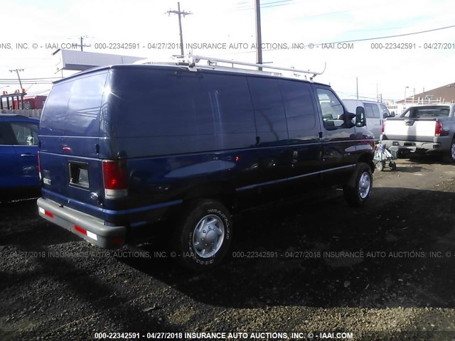 1FTNE24W77DB45802 - 2007 FORD ECONOLINE E250 VAN BLUE photo 4