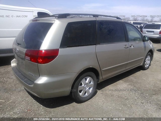 5TDZA23C14S120978 - 2004 TOYOTA SIENNA CE/LE SILVER photo 4