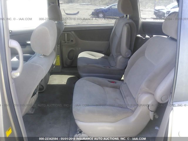 5TDZA23C14S120978 - 2004 TOYOTA SIENNA CE/LE SILVER photo 8