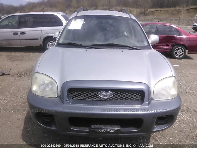 KM8SB12B84U854607 - 2004 HYUNDAI SANTA FE GL SILVER photo 6