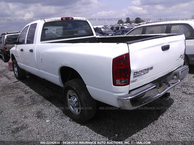 3D7KU28C14G235103 - 2004 DODGE RAM 2500 ST/SLT WHITE photo 3