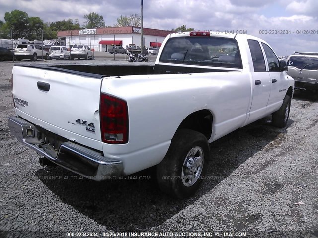 3D7KU28C14G235103 - 2004 DODGE RAM 2500 ST/SLT WHITE photo 4