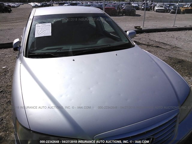 KMHFC46F96A058823 - 2006 HYUNDAI AZERA SE/LIMITED SILVER photo 6