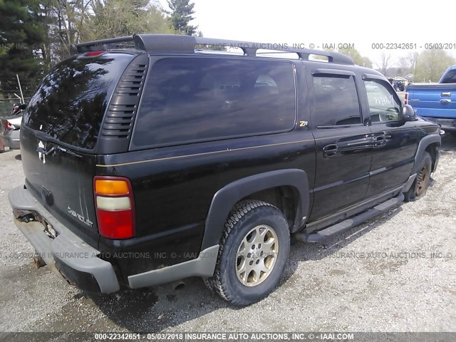 3GNFK16Z73G281382 - 2003 CHEVROLET SUBURBAN K1500 BLACK photo 4