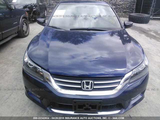 1HGCR2F53EA293977 - 2014 HONDA ACCORD SPORT BLUE photo 6