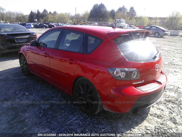 JM1BK34M471626642 - 2007 MAZDA SPEED 3 RED photo 3