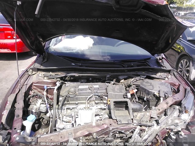 1HGCR2F52FA045480 - 2015 HONDA ACCORD SPORT 勃艮第红 照片 10