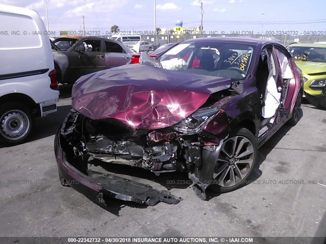 1HGCR2F52FA045480 - 2015 HONDA ACCORD SPORT 勃艮第红 照片 2