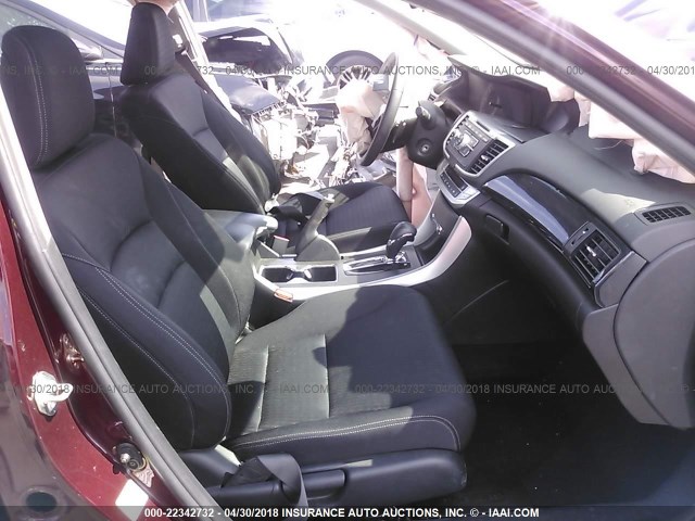 1HGCR2F52FA045480 - 2015 HONDA ACCORD SPORT BURGUNDY photo 5