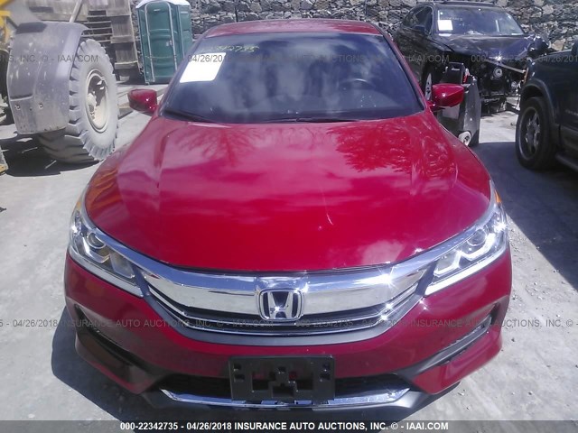 1HGCR2F50HA202068 - 2017 HONDA ACCORD SPORT 红色 照片 6