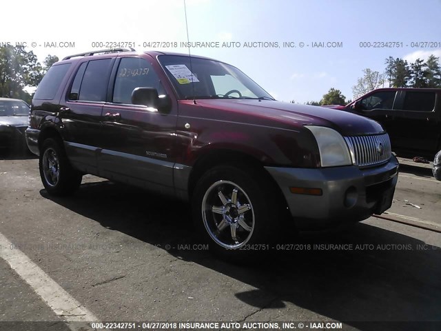 4M2ZU86E82ZJ12714 - 2002 MERCURY MOUNTAINEER  RED photo 1