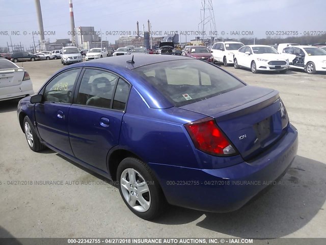 1G8AJ55F96Z201468 - 2006 SATURN ION LEVEL 2 BLUE photo 3