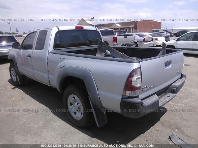 5TETU62N69Z659629 - 2009 TOYOTA TACOMA PRERUNNER ACCESS CAB SILVER photo 3